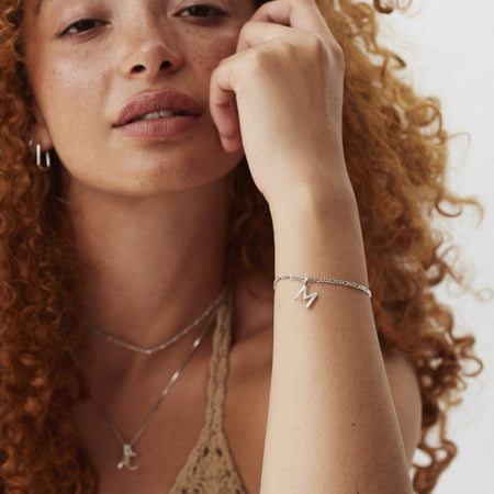 Letter Figaro Bracelet Silver